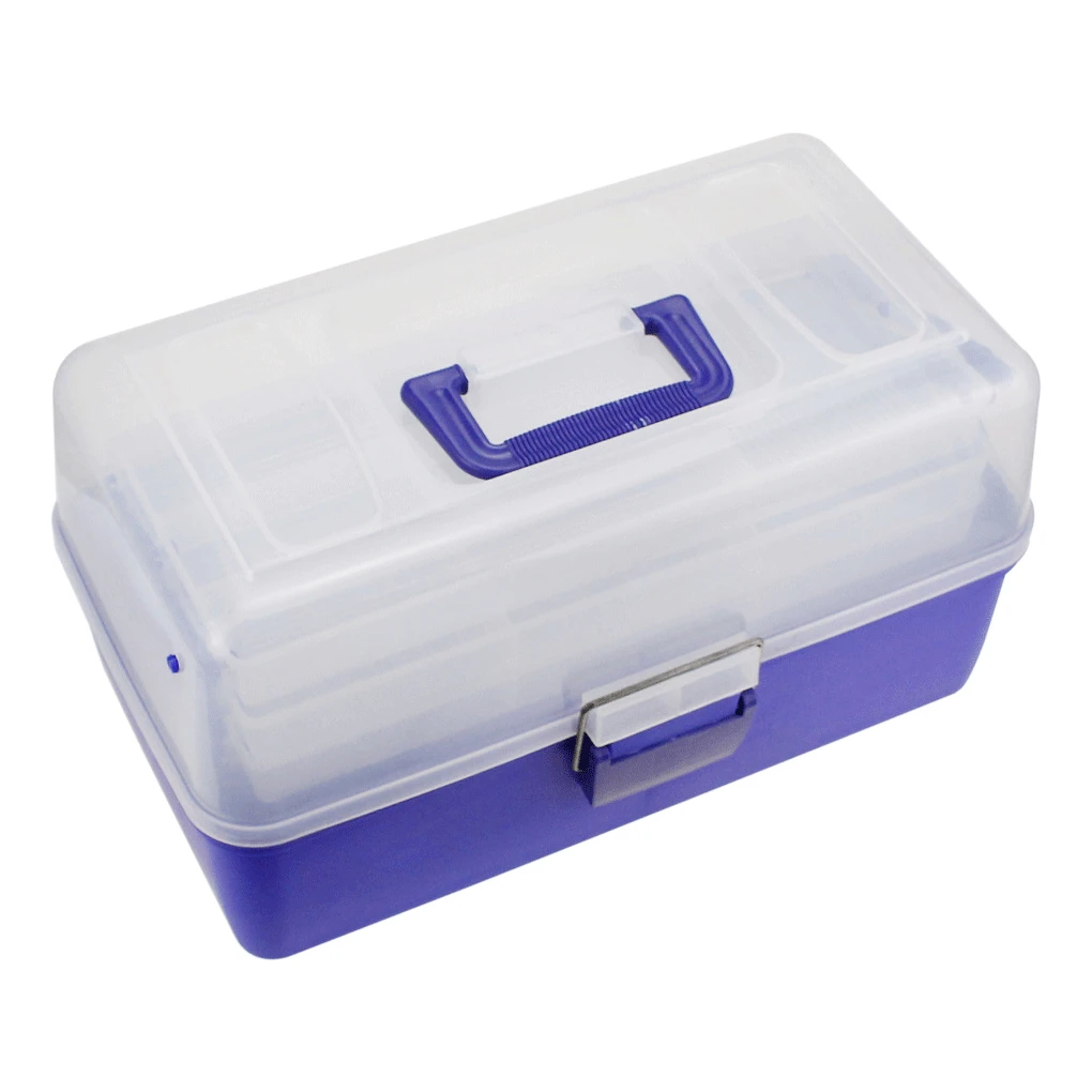 

Fishing Tackle Boxes Portable Large Capacity Multifunctional Hardware Clear with Handle 4-layers Tool Kit for Outdoor