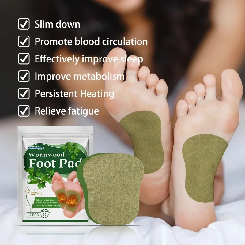 Wormwood Foot Patch Relieve Body Stress Improve Blood Circulation Slimming Product Foot Care Weight Loss Fat Burning Patch