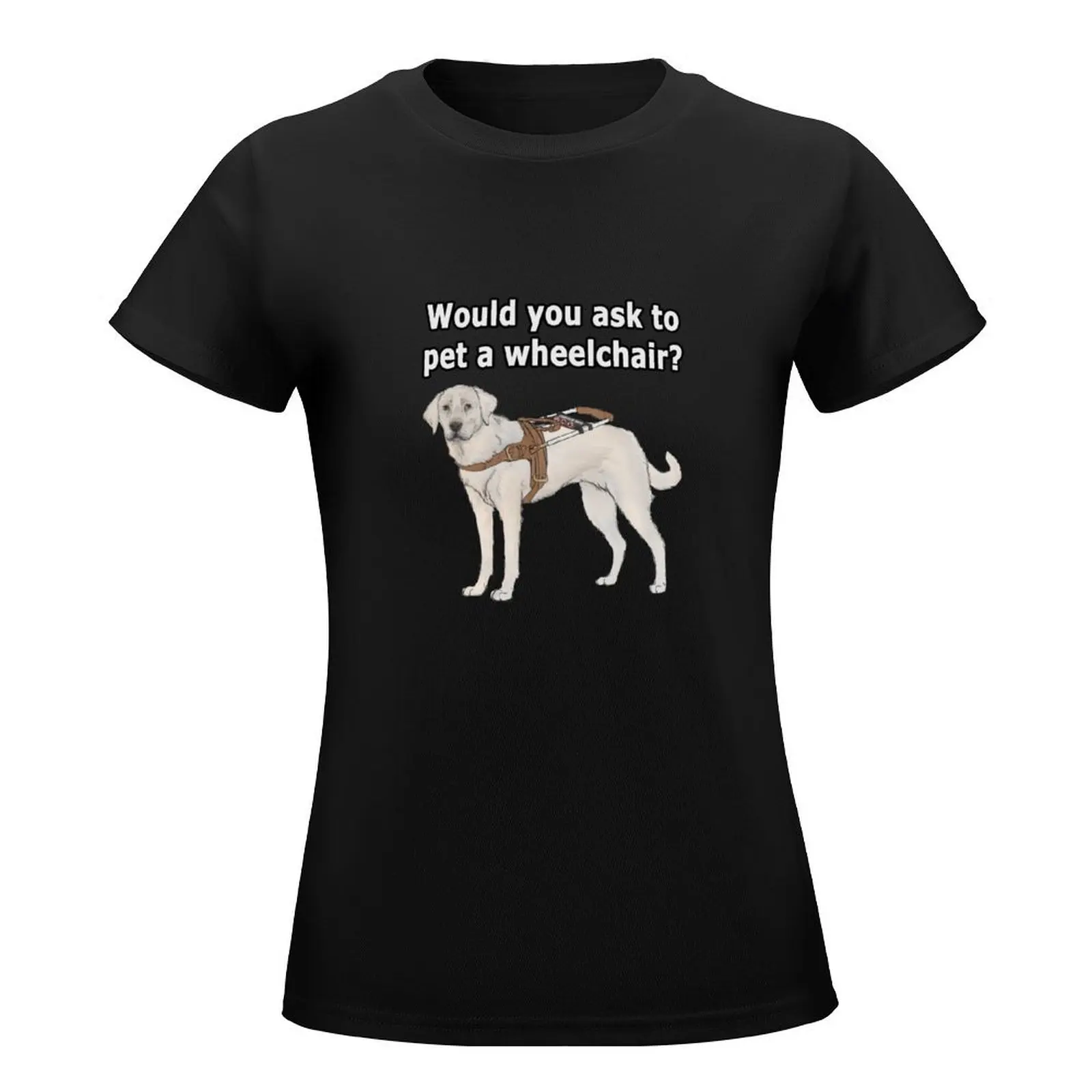 Don't Pet My Medical Equipment - Yellow Lab Service Dog T-Shirt vintage clothes Female clothing oversized Women t shirt