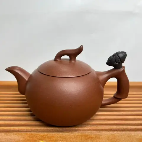 Chinese elegant teapot handmade purple clay teapot 300ml capacity