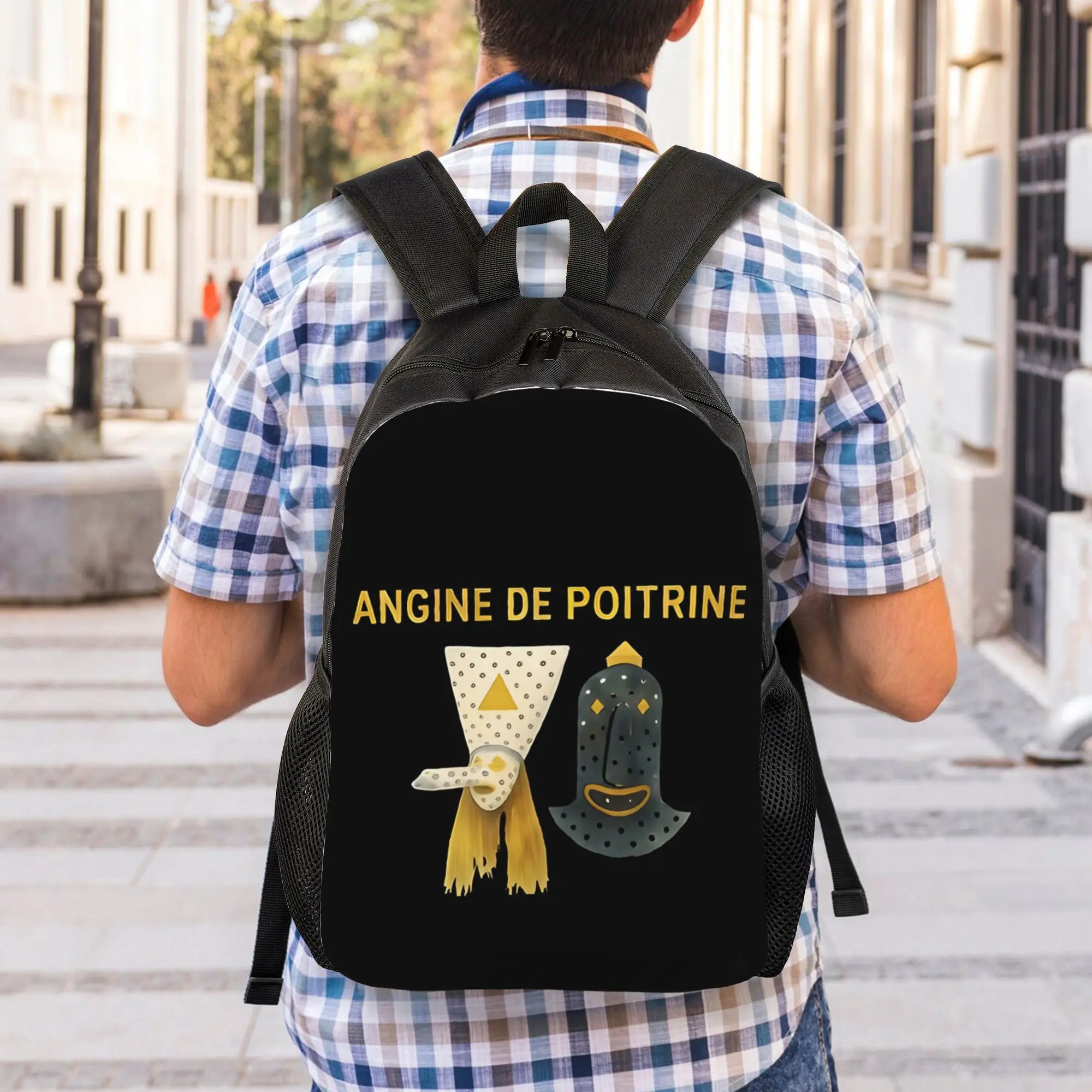 Back to school season Solid Angine De Poitrine 13 Handbag  Unisex Book Pack Backpack
