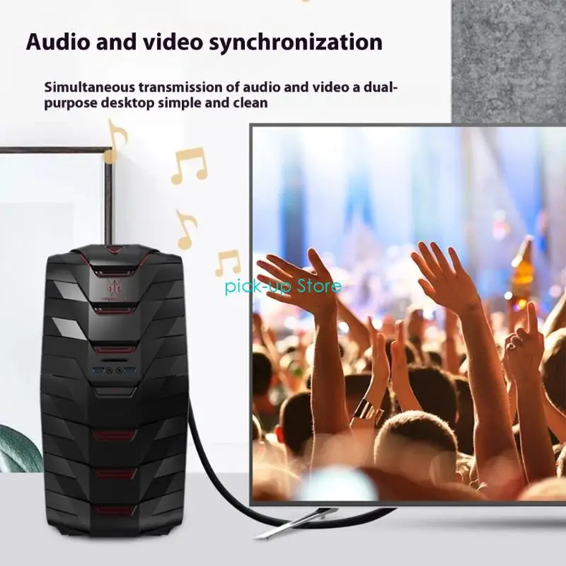 Q5WA DisplayPort to HDTV互換男性ケーブル4K60Hz UHD聴覚ビデオトランスミッションPCラップトップモニター