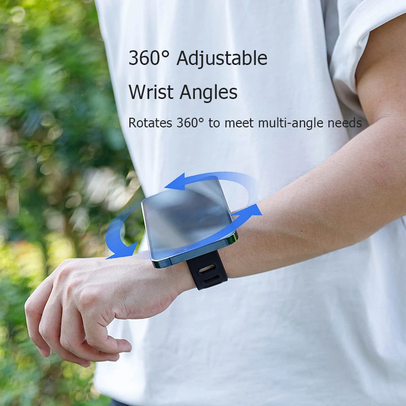 Magsafe Magnetic Mount - สายรัดข้อมือสําหรับขี่จักรยานกลางแจ้ง, ขายึดแขนขี้เกียจแบบพกพาสําหรับฟิตเนสที่วางโทรศัพท์แม่เหล็ก