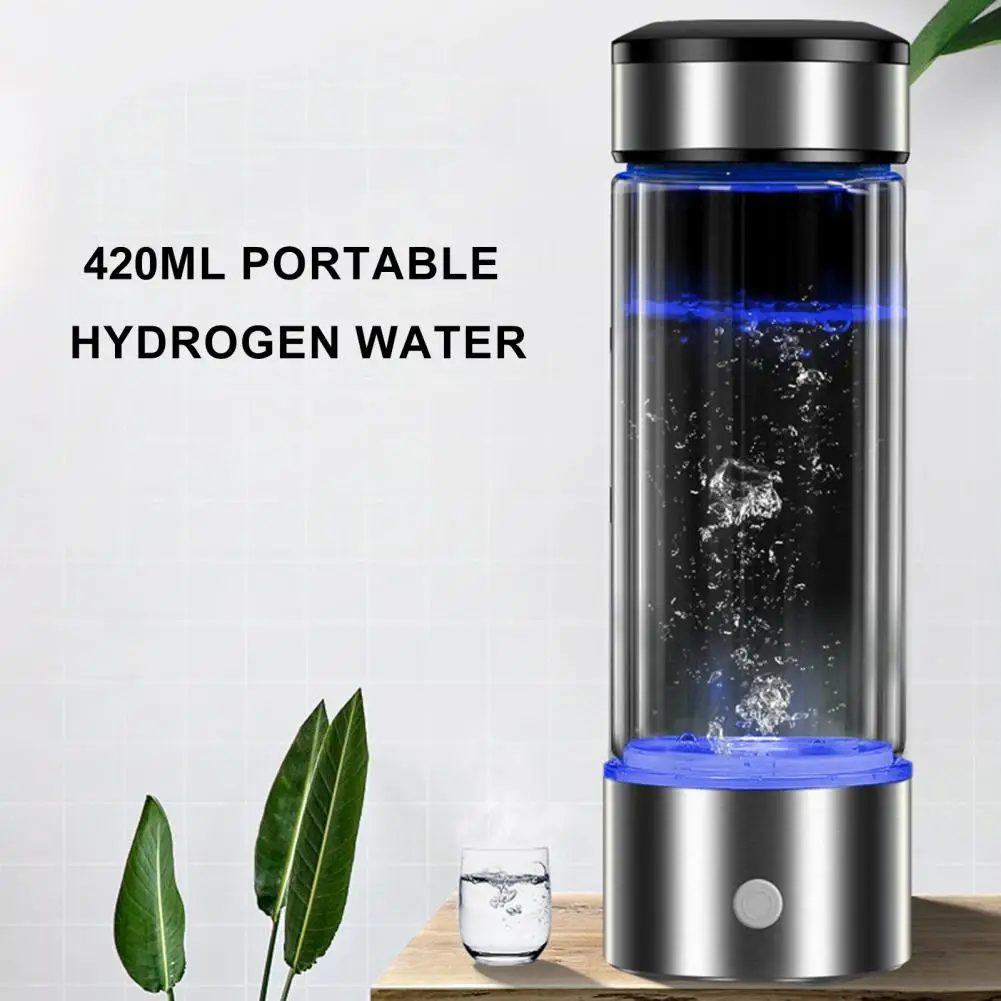 Portable Hydrogen Water Generator Bottle SPE PEM Technology Health Boosting Electrolyzed Water Cup 1200ppb Electrolytic Ions Cup