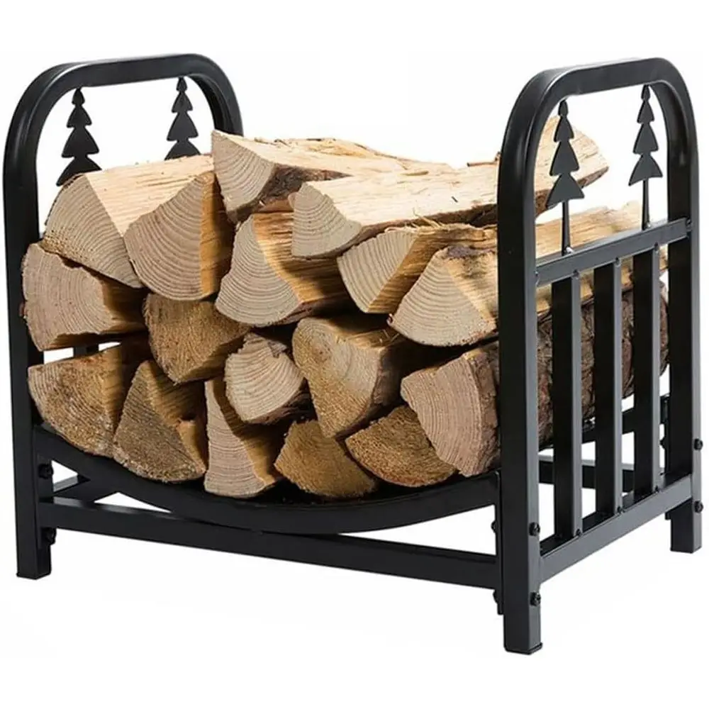 

Durable Outdoor Log Storage Rack, Sturdy Steel Log Holder for Firewood
