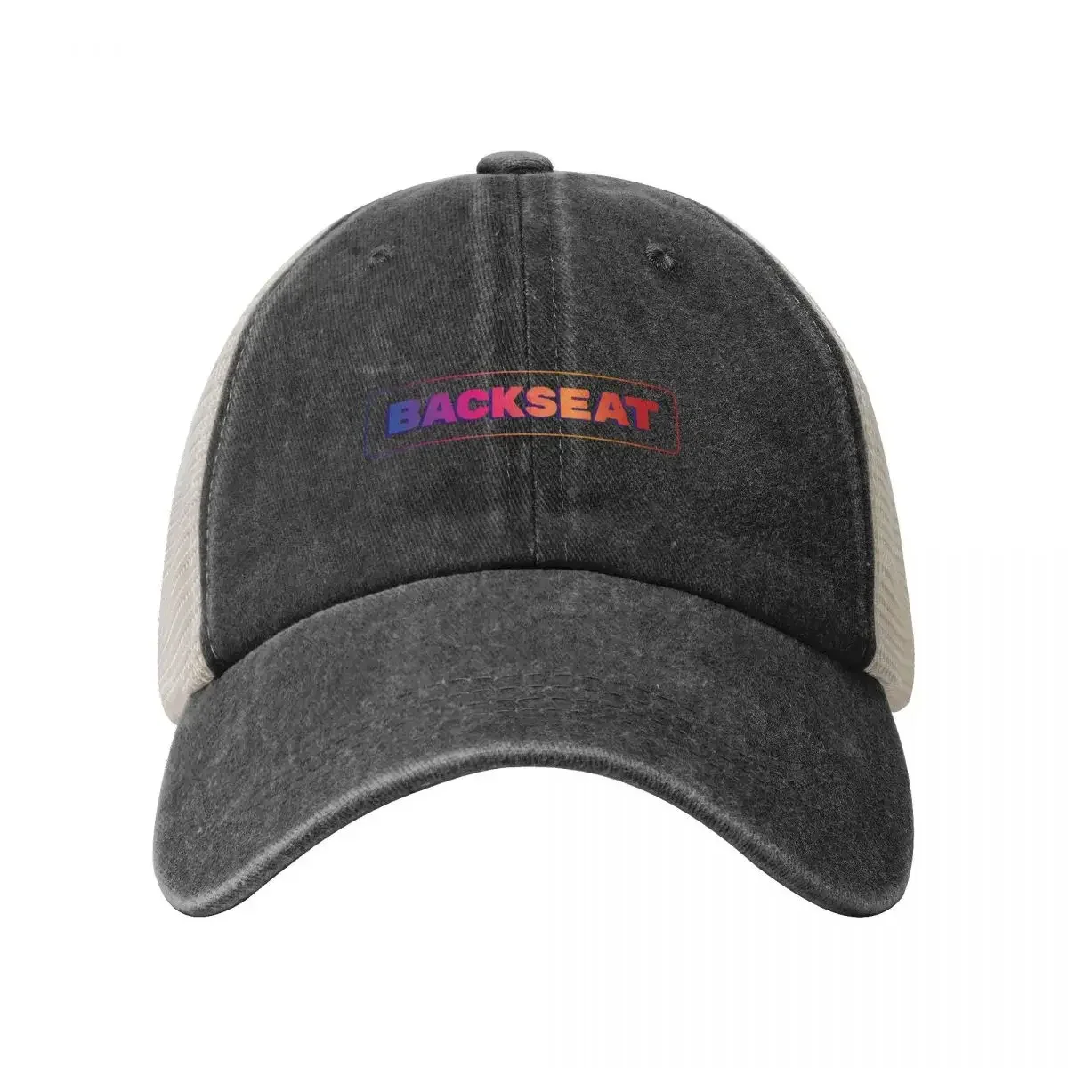 Backseat logo Cowboy Mesh Baseball Cap Cap Man Rugby dad hat Beach Bag Women Hats Men's