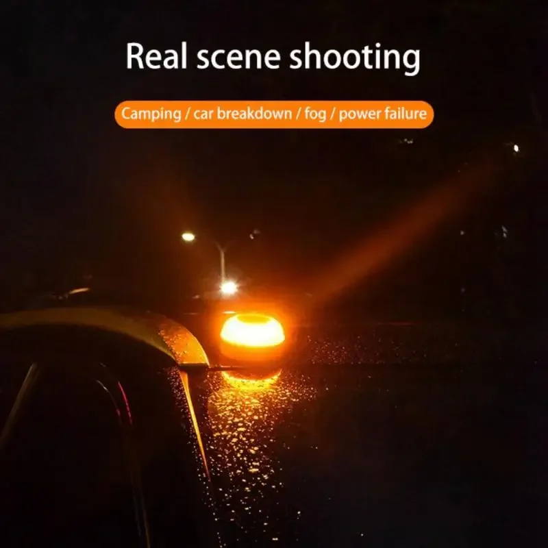 1~3Pcs LED Car Emergency Light Flashlight USB Rechargeable Magnetic Induction Strobe Road Accident Lamp Beacon Safety Accessory