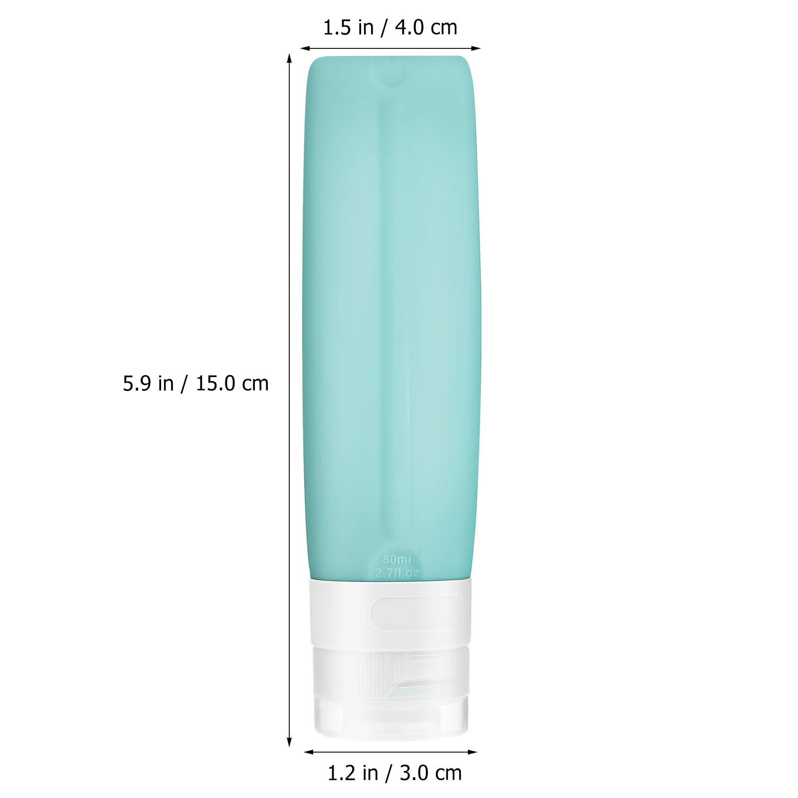 

5Pcs Travel Empty Bottles Opal Shape Leakproof Silicone Refillable Containers for Shampoo Lotion Body Wash with Transparent