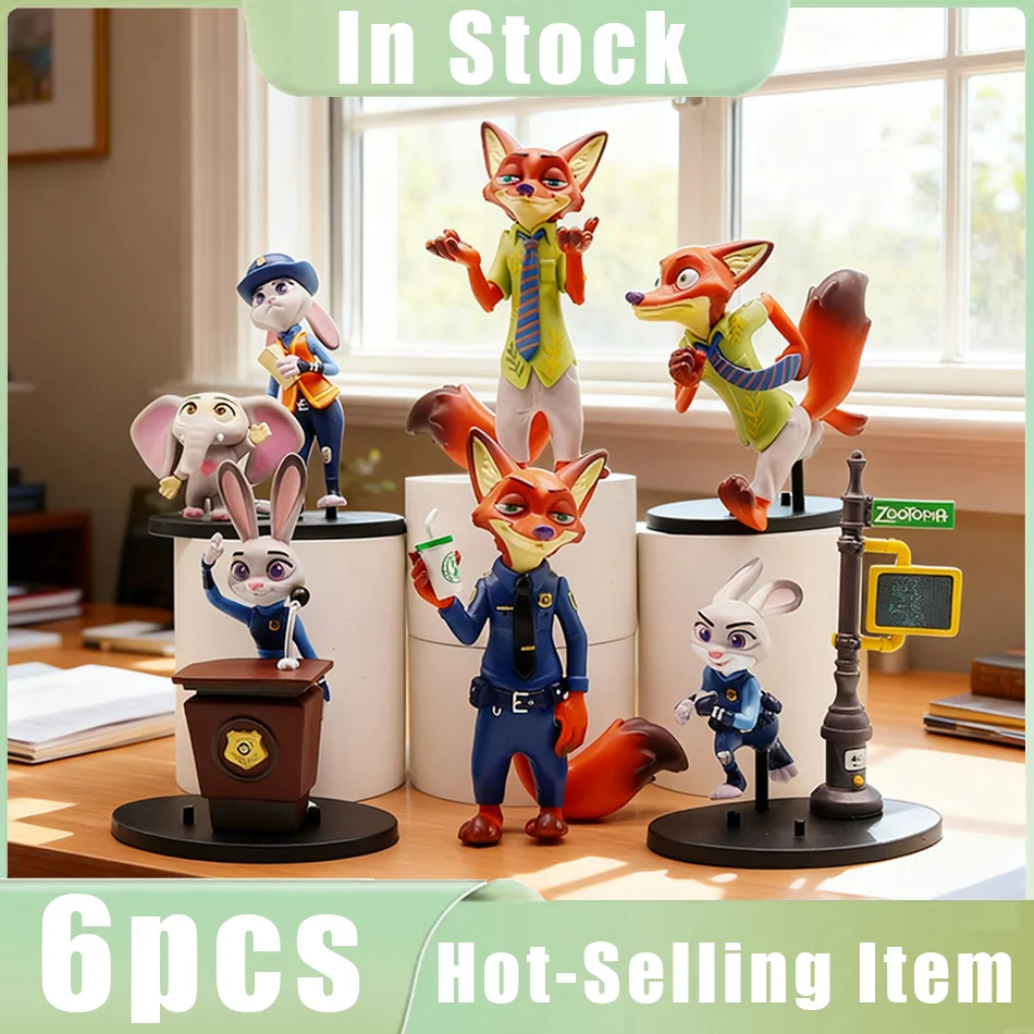 

In Stock Bestselling 6PCS Animal Series Figurines Creative Desktop Decor Mini Car Ornaments Healing Home Small Statues
