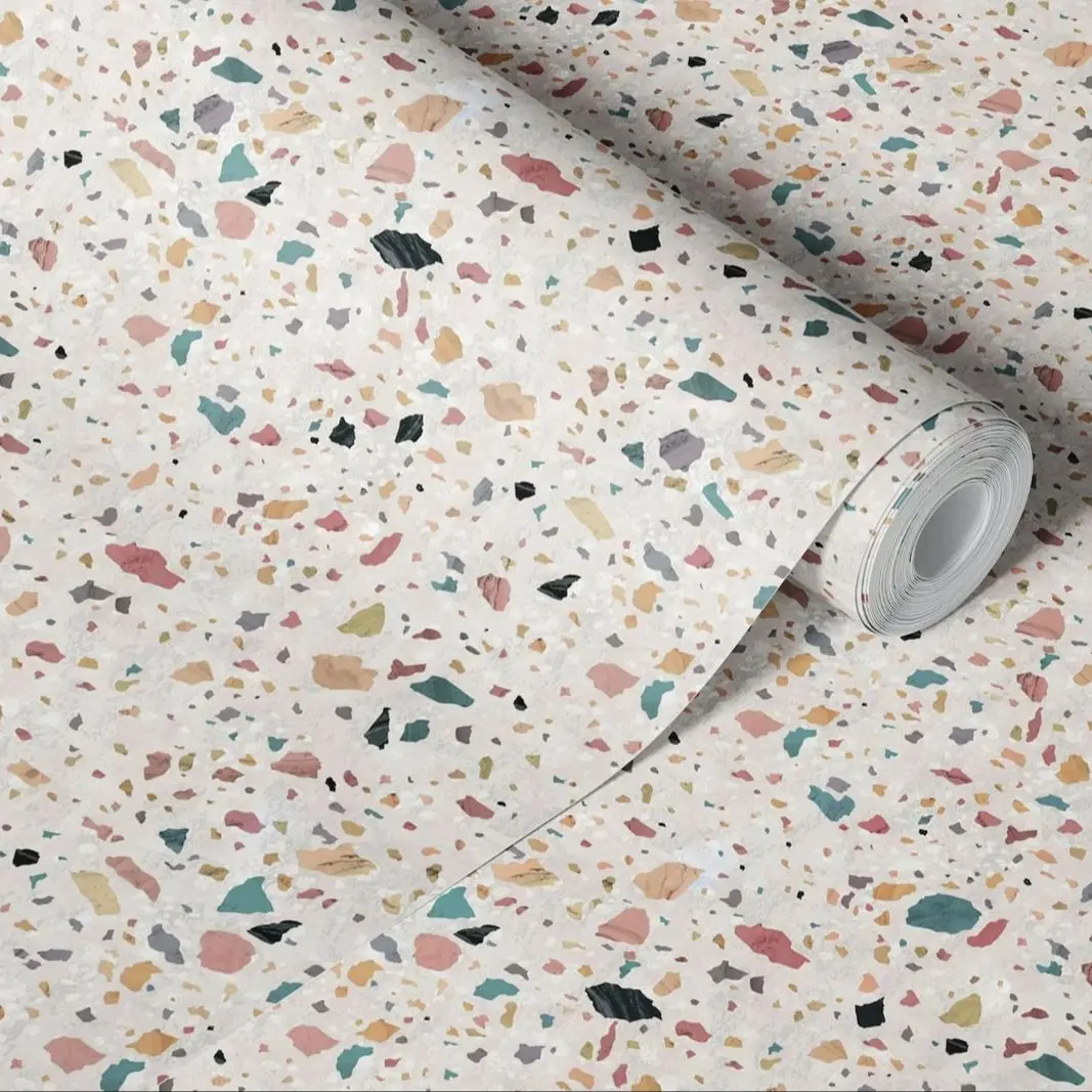 Beautiful Terrazzo Wallpaper ,  Wallpaper sticker, Simple Operation And Stick,Peel and stick Wall paper