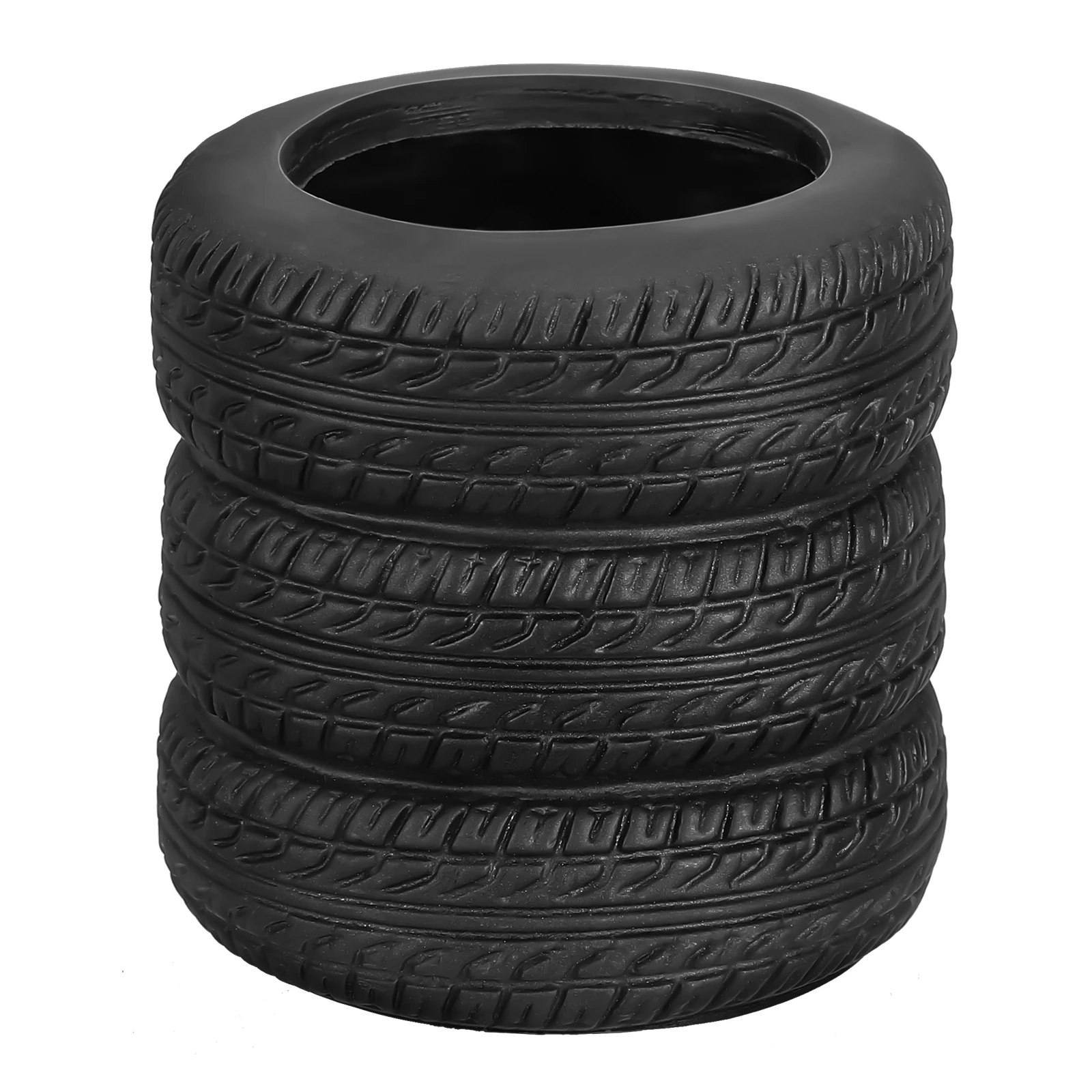 

Tire Shaped Pen Holder Desk Organizer Black Novelty Pencil Container Car Model Stationery Storage Solution Office Supplies