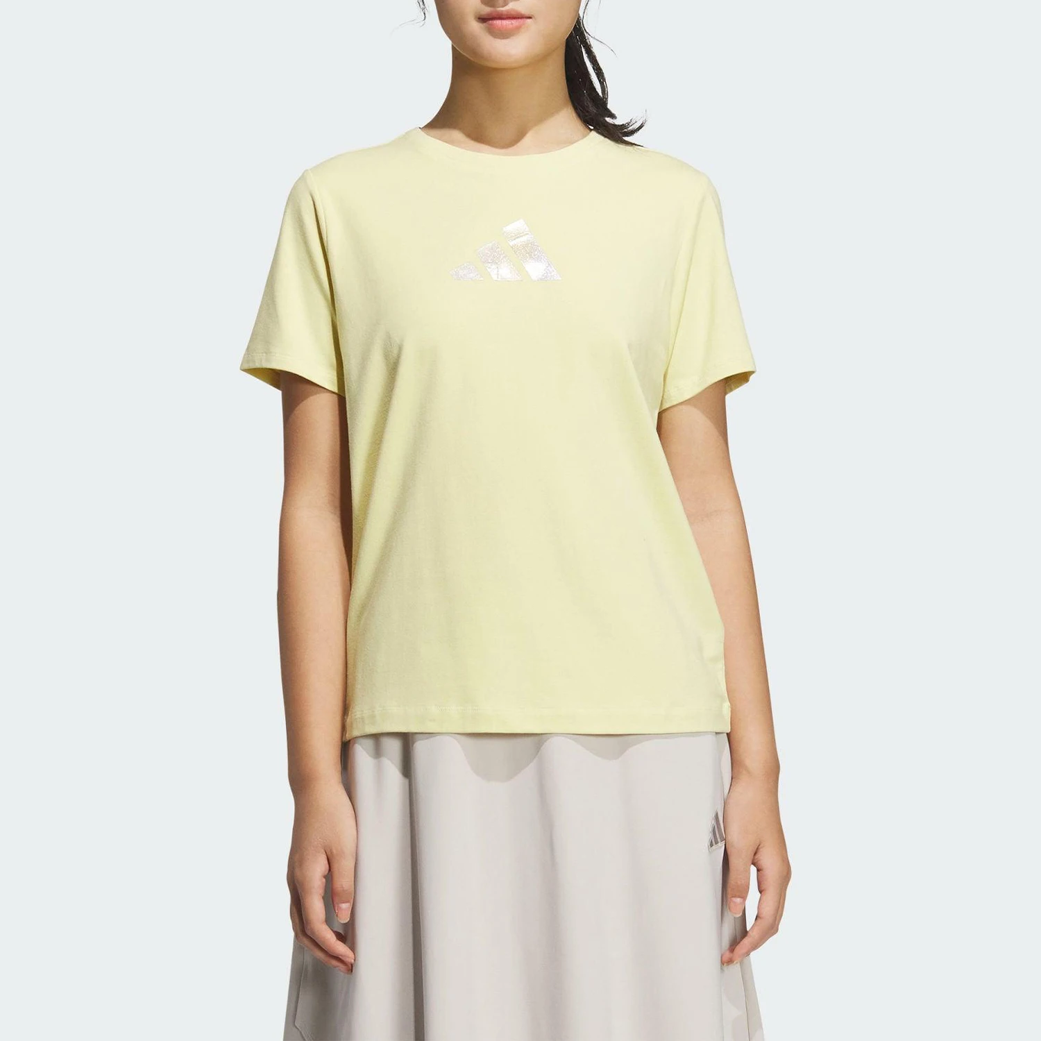 

Adidas оригинальные LOGOSSTEE 2, женские трикотажные повседневные с круглым вырезом и короткими рукавами JM8802