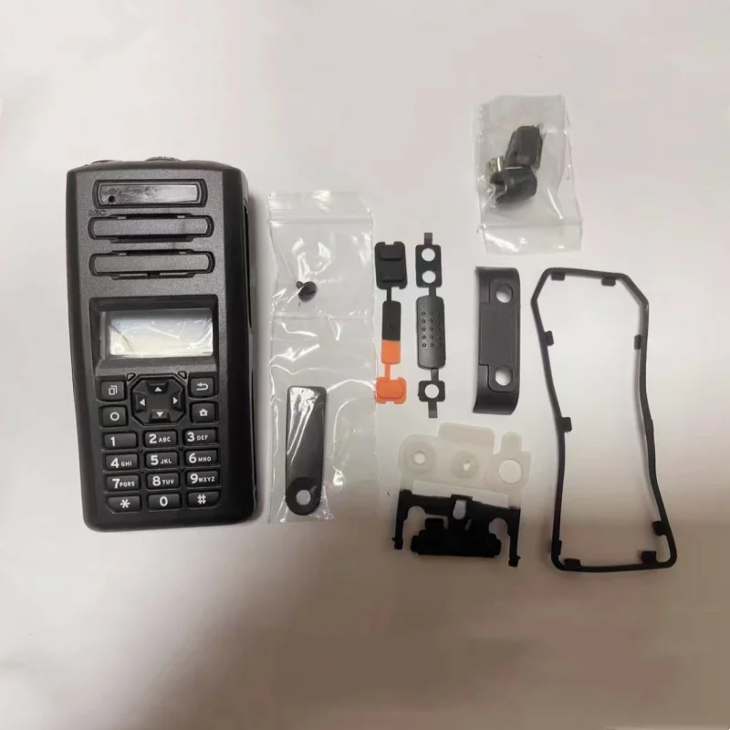 1-セット交換ハウジングケースフロントカバーキーパッドノブ付きケンウッド-nx-3320-nx3320-nx3220-nx-3220-トランシーバーアクセサリー