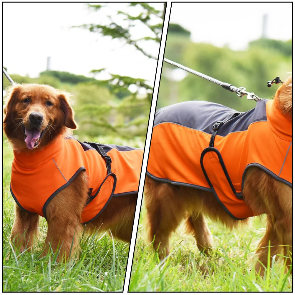 

1pc Dog Jacket Waterproof Polyester Coat For Winter Party Outdoor Walking Sports Pet Warm Clothing Puppy Vest Apparel Dogs