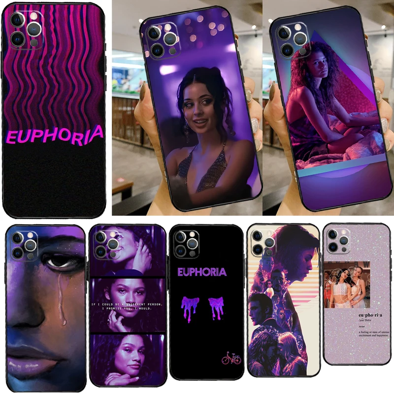 American TV Series Euphoria Luxury Phone Case For iPhone 14 11 12 13 Pro X XR XS Max 6 6S 7 8 Plus SE 2020 Back Cover