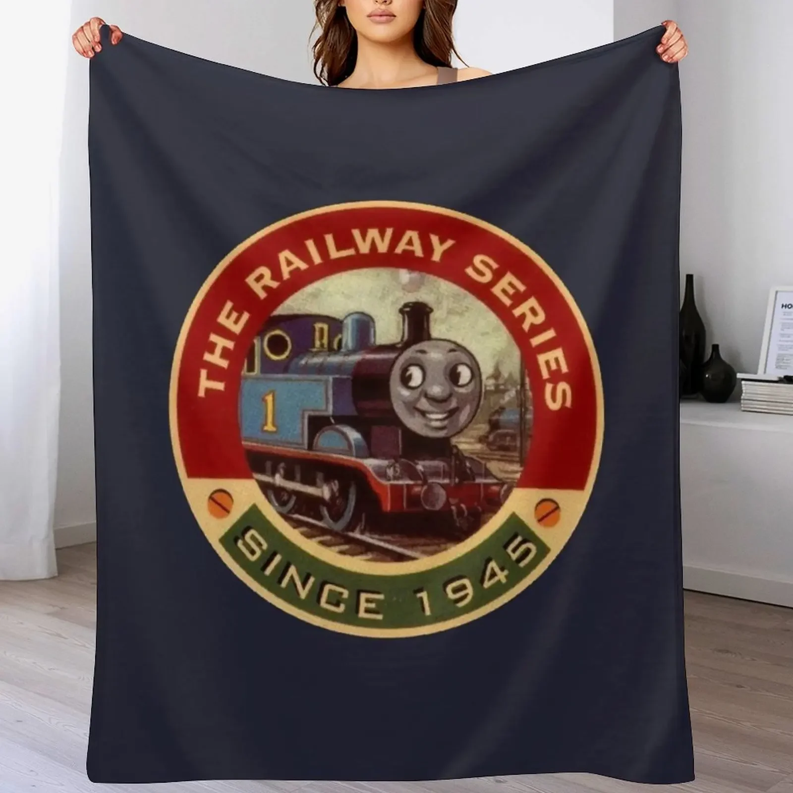 

The Railway Series Badge Throw Blanket Kid'S Luxury Thicken Camping Blankets For Baby Blankets