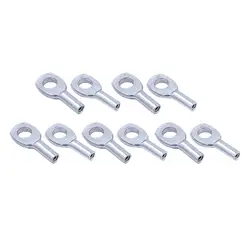 10 Pcs Steel Wire Rope Eyelets Heavy Duty Gym Equipment Parts Exercise Machine Eyelet Terminal Connector Wire Rope 2mm