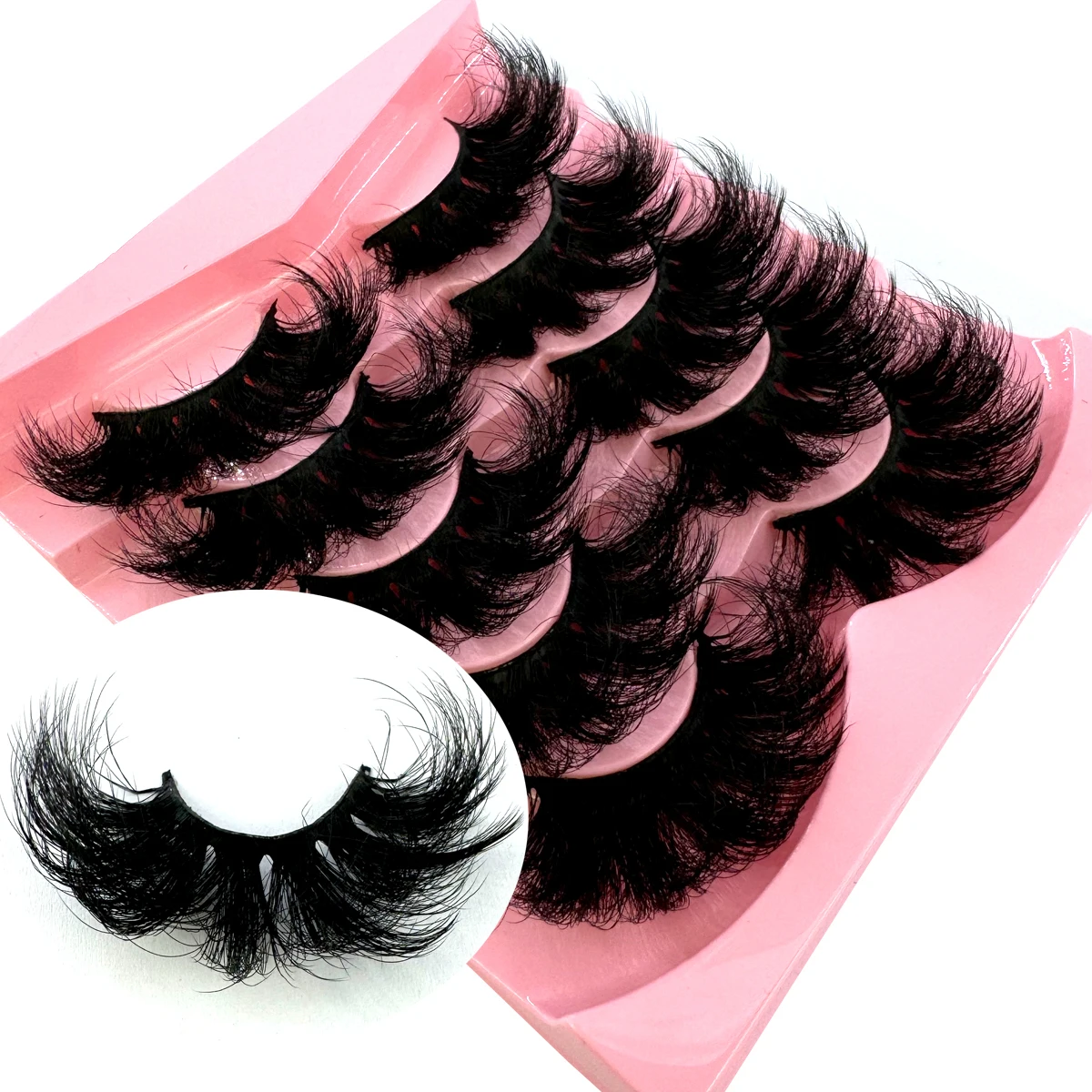 풍성하고 긴 3D 인조 밍크 속눈썹, 자연스러운 드라마틱 소프트 볼륨 속눈썹, 속눈썹 연장 메이크업