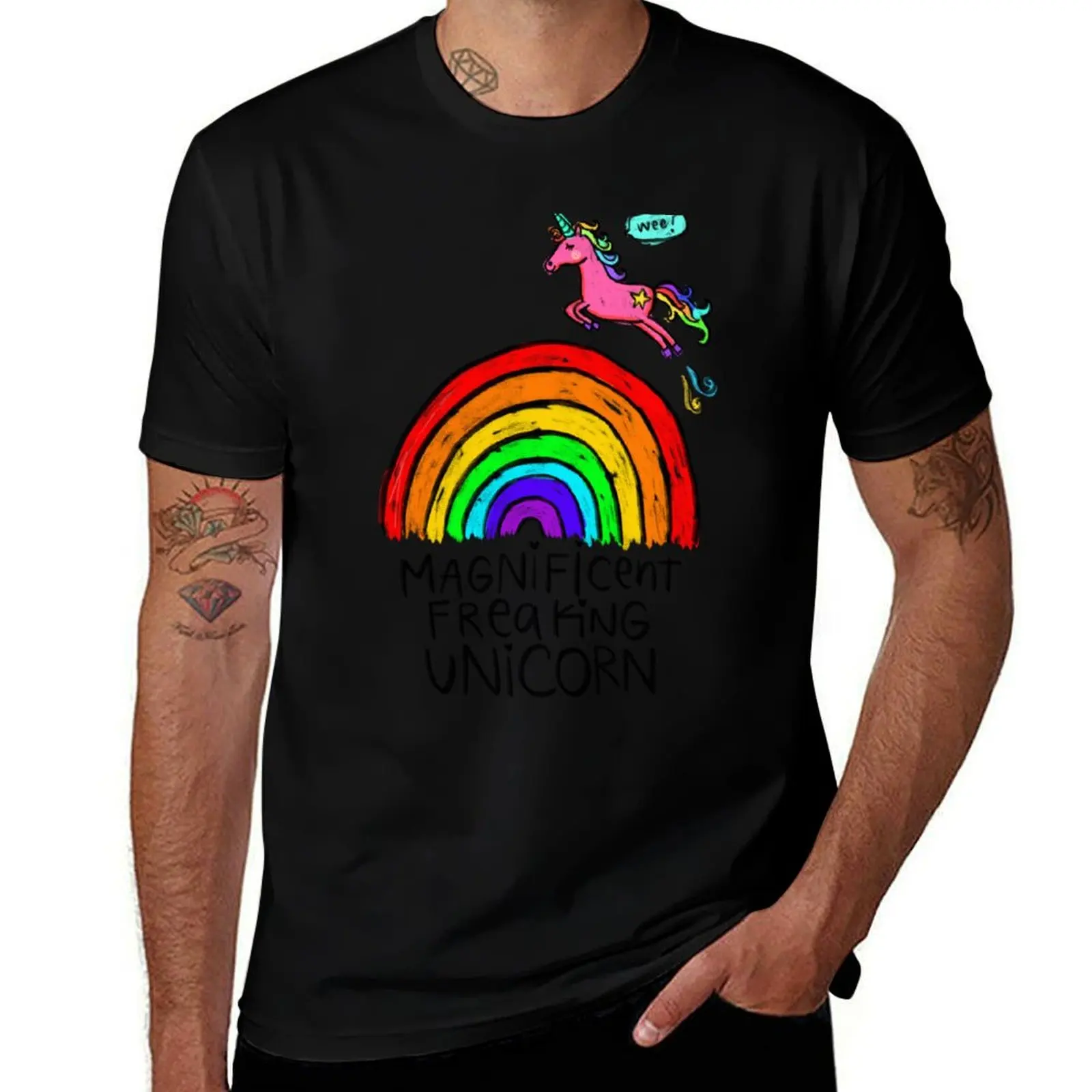 Magnificent Freaking Unicorn T-Shirt Casual Soft Cotton Short Sleeve Tee