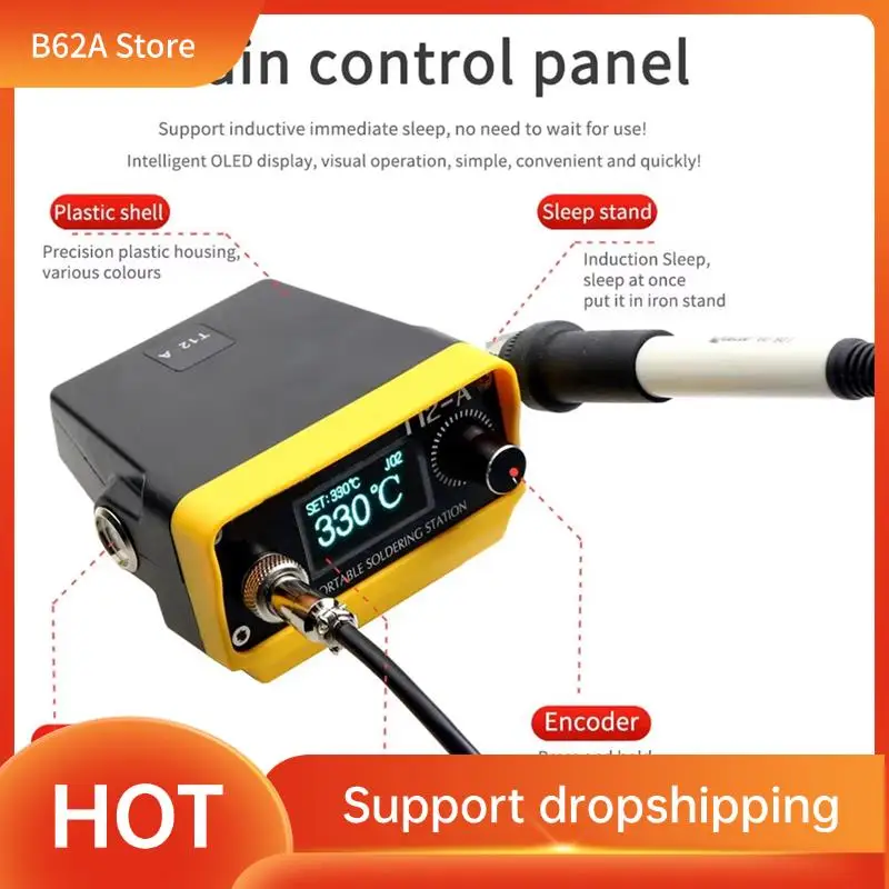 

B62A T12-A Cordless Soldering Station 72W T12 Solder Iron For Dewalt 18/20V Li- Battery For DIY Repair Electric Solder