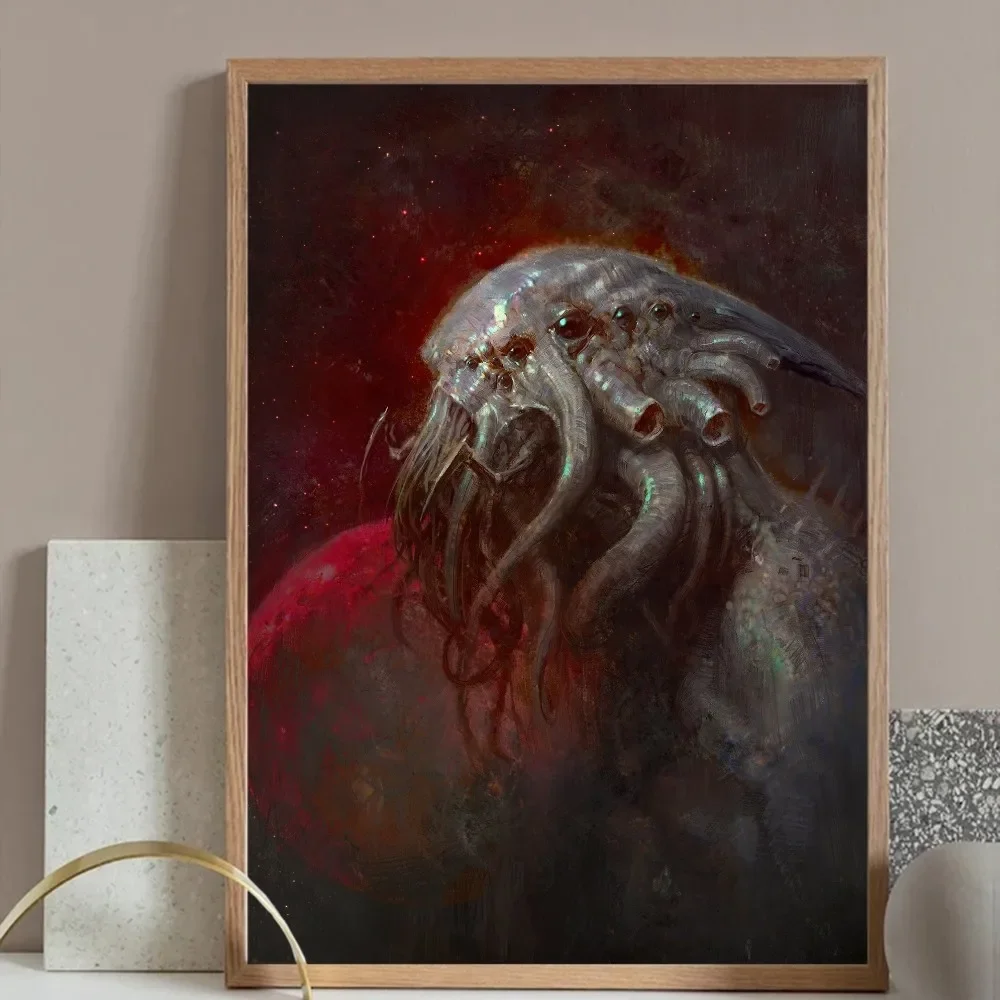 Cthulhu Ktulkhu Art Poster Prints Painting Bedroom Living Room Bar Restaurant Wall Small