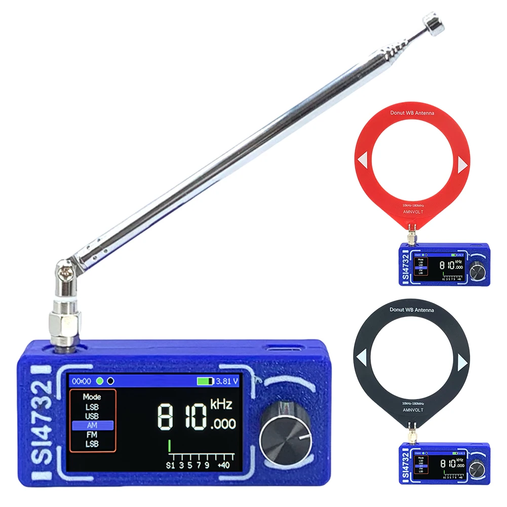 

SI4732 DSP Pocket Mini Radio LSB USB AM FM HF SW MW VHF Radio with Antenna Full Band Mini Receiver