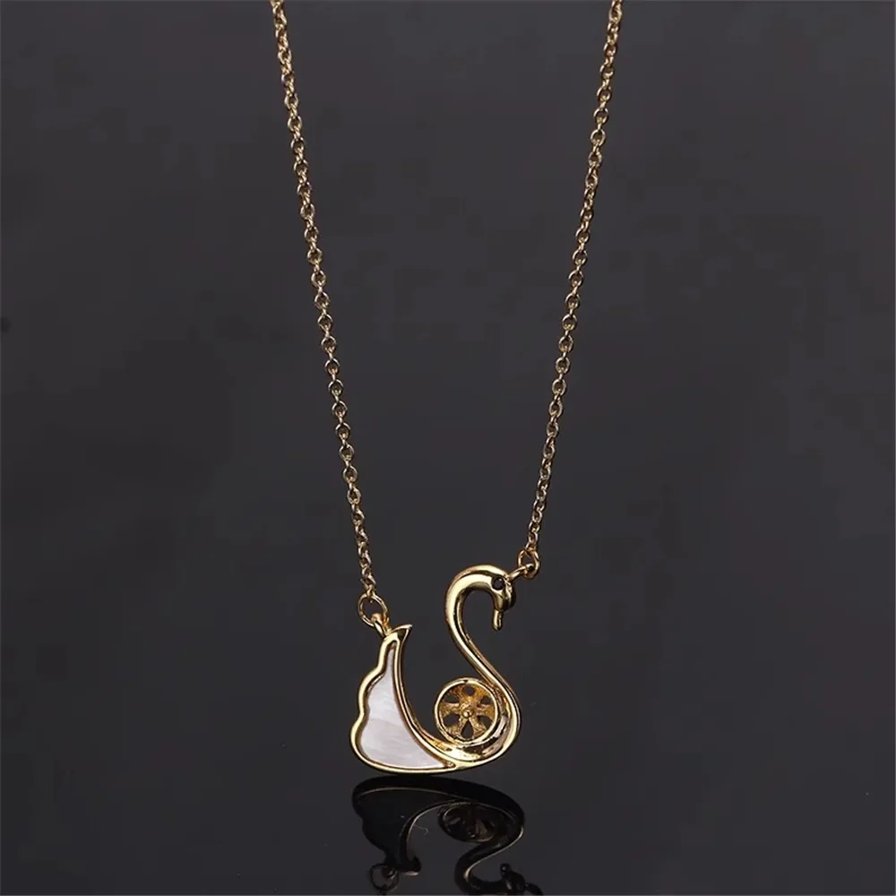 18K Gold Plated Pearl Chain Set, DIY Jewelry Making Supplies, Blank Pendant  Bases for Handmade Accessories, No Pearl