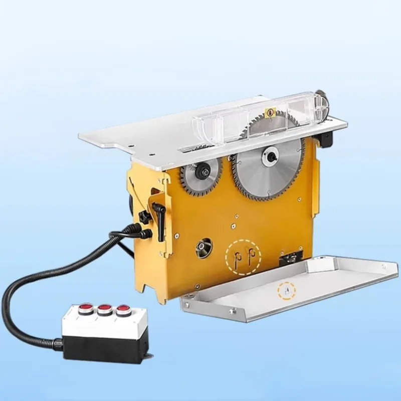 

WT20 Multi-function Woodworking Table Saw Open-type Dustless Mother-child Saw Liftable Oblique Cutting Table Saw 220V 8/4 Inches