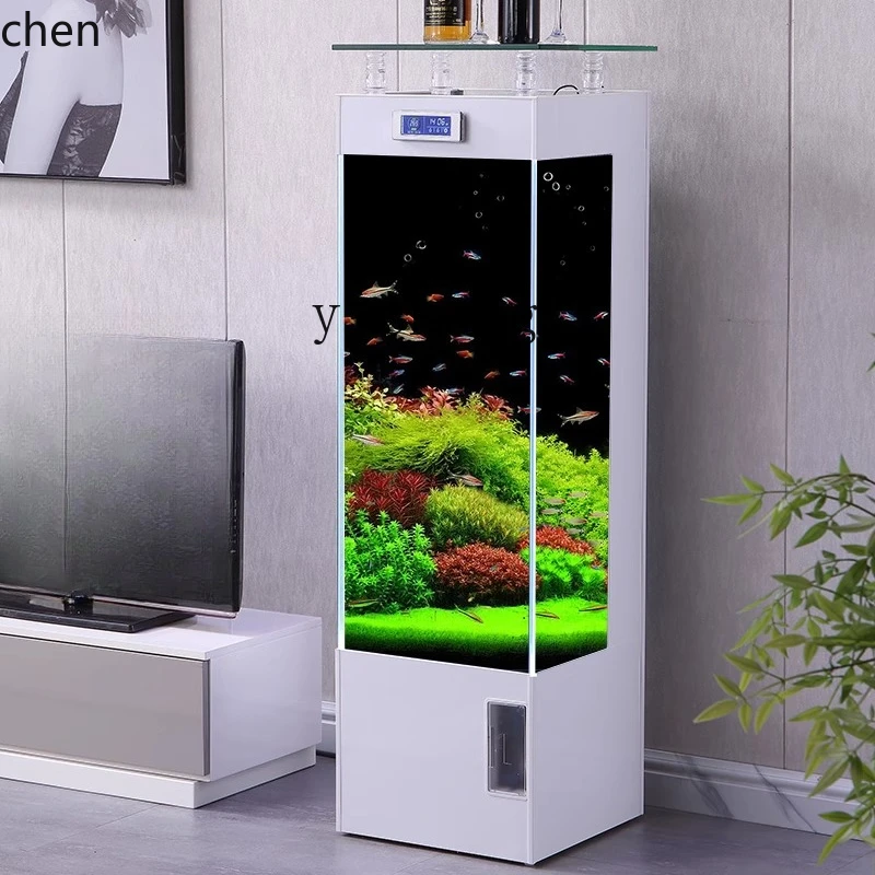 YFY  fish tank aquarium creative living room goldfish turtle Arhat grass tank Lanshou ecology