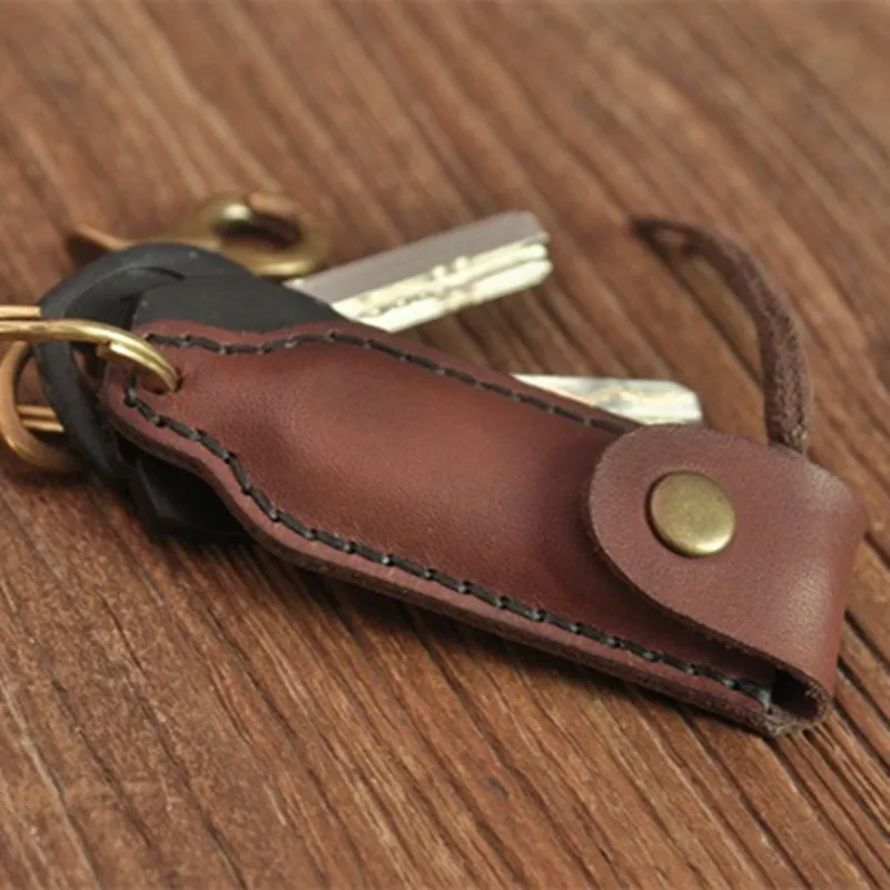 Handcrafted Vegetable Tanned Leather Outdoor Folding Tool Leather Case For 58MM Folding Knife Cover