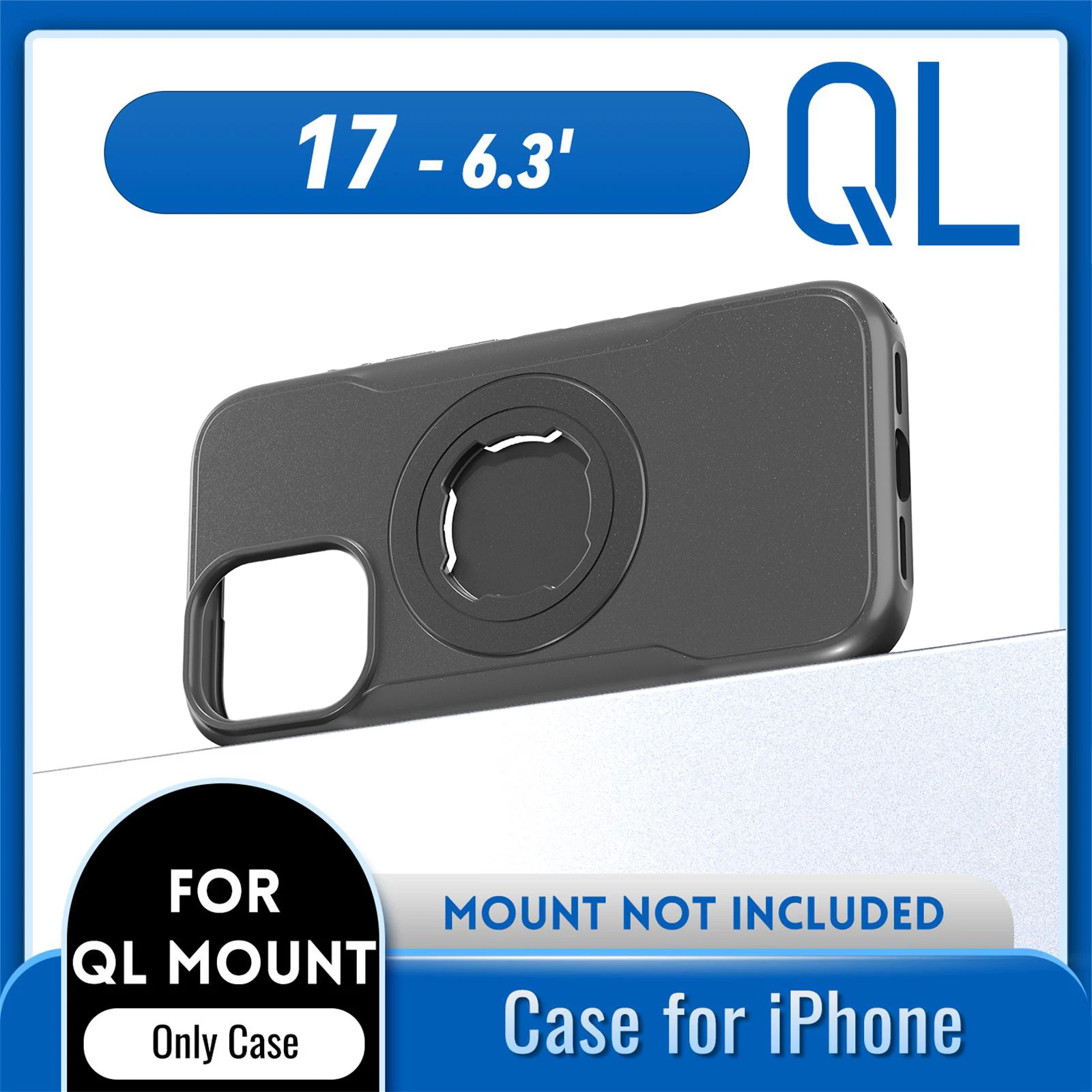 Magnetisch schokbestendig hoesje voor iPhone 17 16 15 14 Pro Max met locksysteemontwerp voor quad-stijl fiets/motorfietshouder/houder