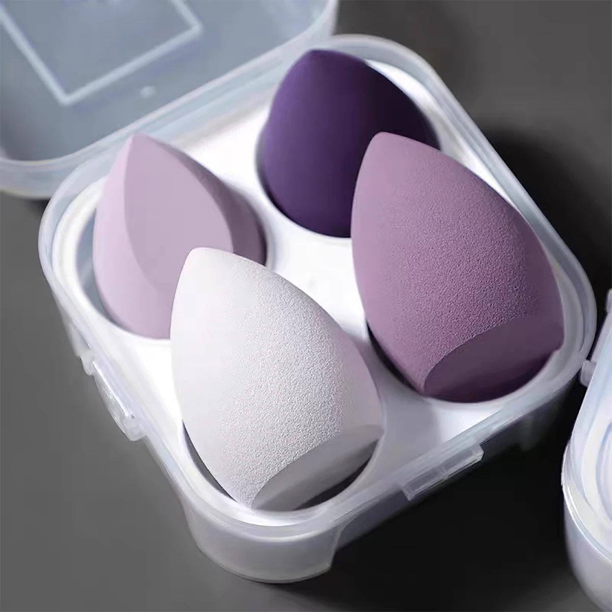 4pcs Makeup Sponge Set | Soft Latex-Free Foundation & Powder Puff | Flawless Blending, Skin-Friendly, Washable