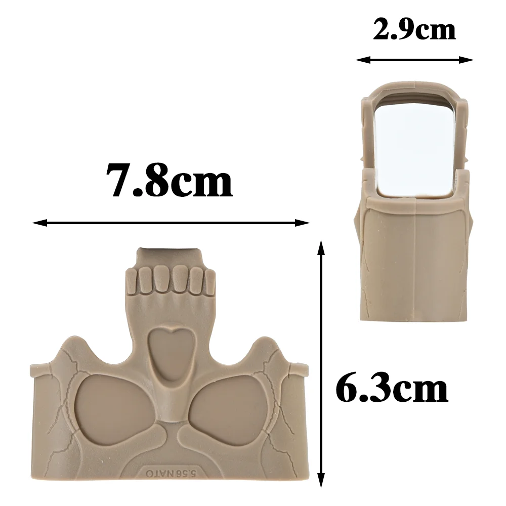 Tactical 5.56 Fast Magazine Rubber Holster Mag Pull Assist Cage Loops NATO Skull M4 M16 AR15 Paintball Airsoft Gun Accessories