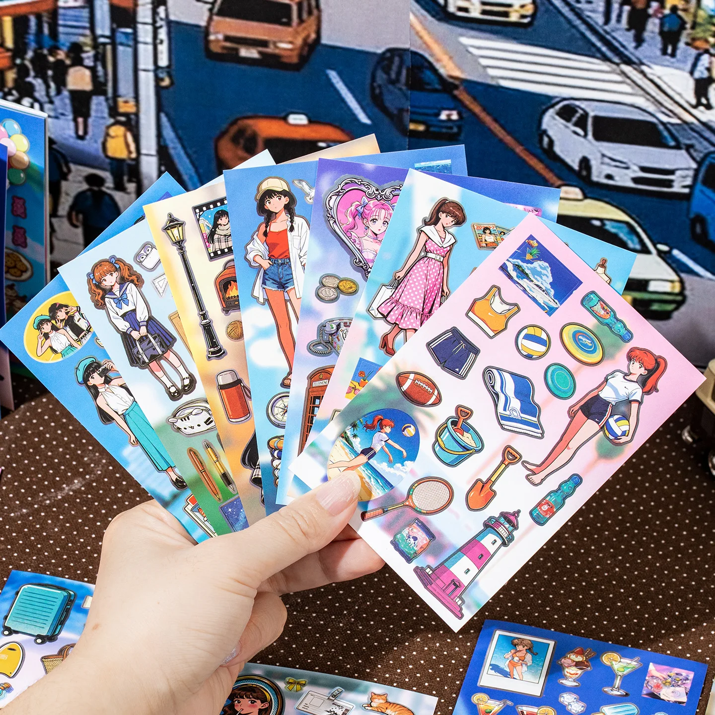 JCAC 20pcs/bag Vintage Sticker Book 