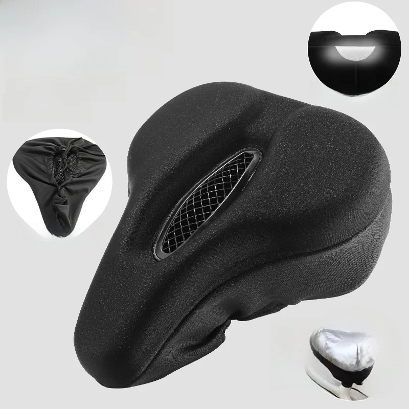 

Thickened Silicone Bike Cover Comfortable Mountain Bike Saddle Cover Universal Exercise Bike Cushion Bicycle Access...