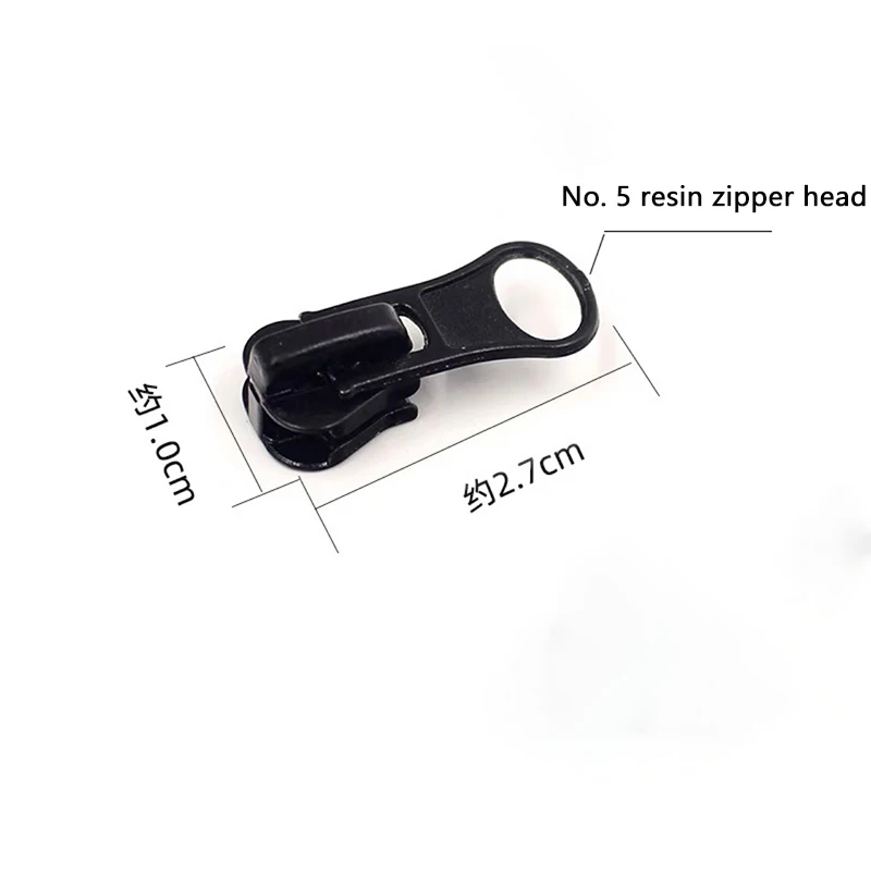 10pcs Colorful No.5 Resin Zipper Head For Down Jacket Clothes Double Open Double Head Detachable High-end DIY Sewing Accessories
