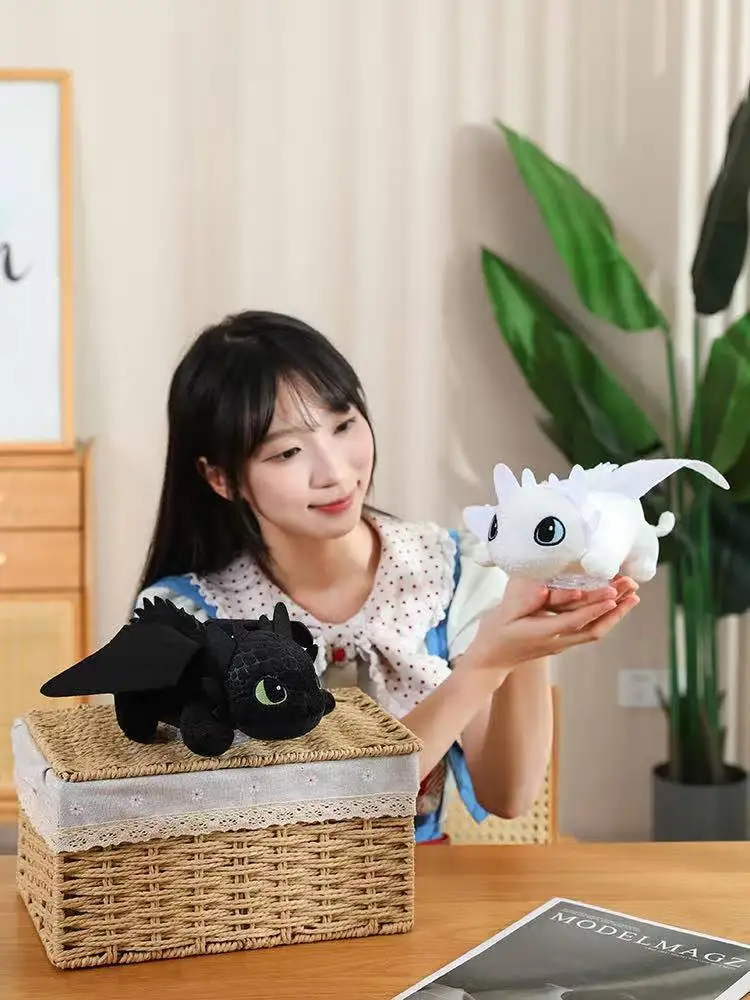 أحدث زخرفة على السقف بدون أسنان مثبتة على السيارة، لعبة قطيفة محشوة على شكل تنين صغير كاواي، دمية تمثال، دمية هدية كرتونية