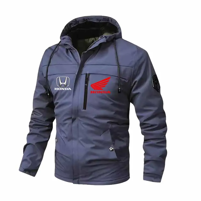 2026 Honda HRC Men's Windproof Hooded Motorcycle Jacket 2026 Bestseller  High-Quality Autumn Winter Riding Sweatshirt Hooded