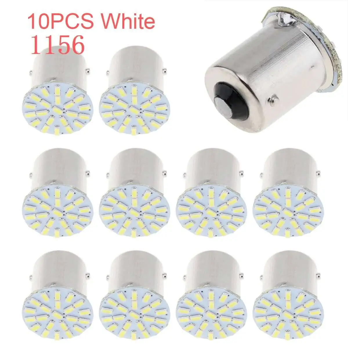 10 Pcs 4W White SMD 3014 LED 1156 1157 BA15S BAY15D 12V Car Backup Bulb Marker Turn Lamp Signal Light Parking Lights Bulbs image 5