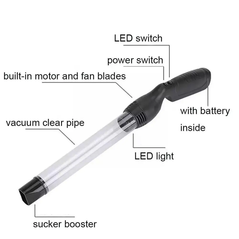 Trampa LED de succión para insectos, lámpara insecticida de seguridad, repelente de insectos, Araña, Littel, succión de plagas al vacío, D7E3