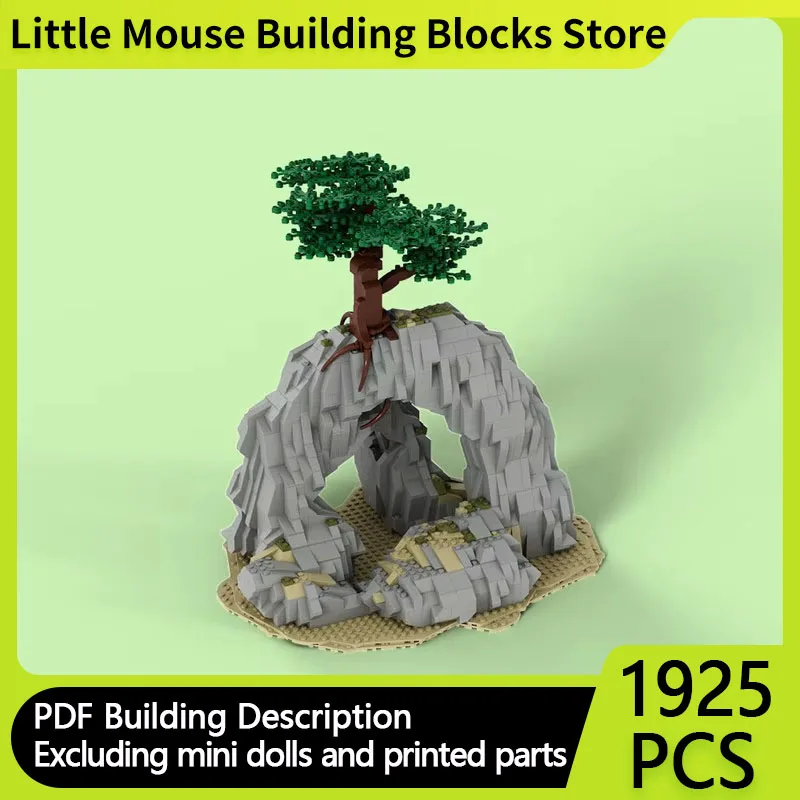 Popular Street View MOC Building Brick The Thriving Tree On The Rocks Modular Technology Gift Holiday Assemble Children Toy Suit