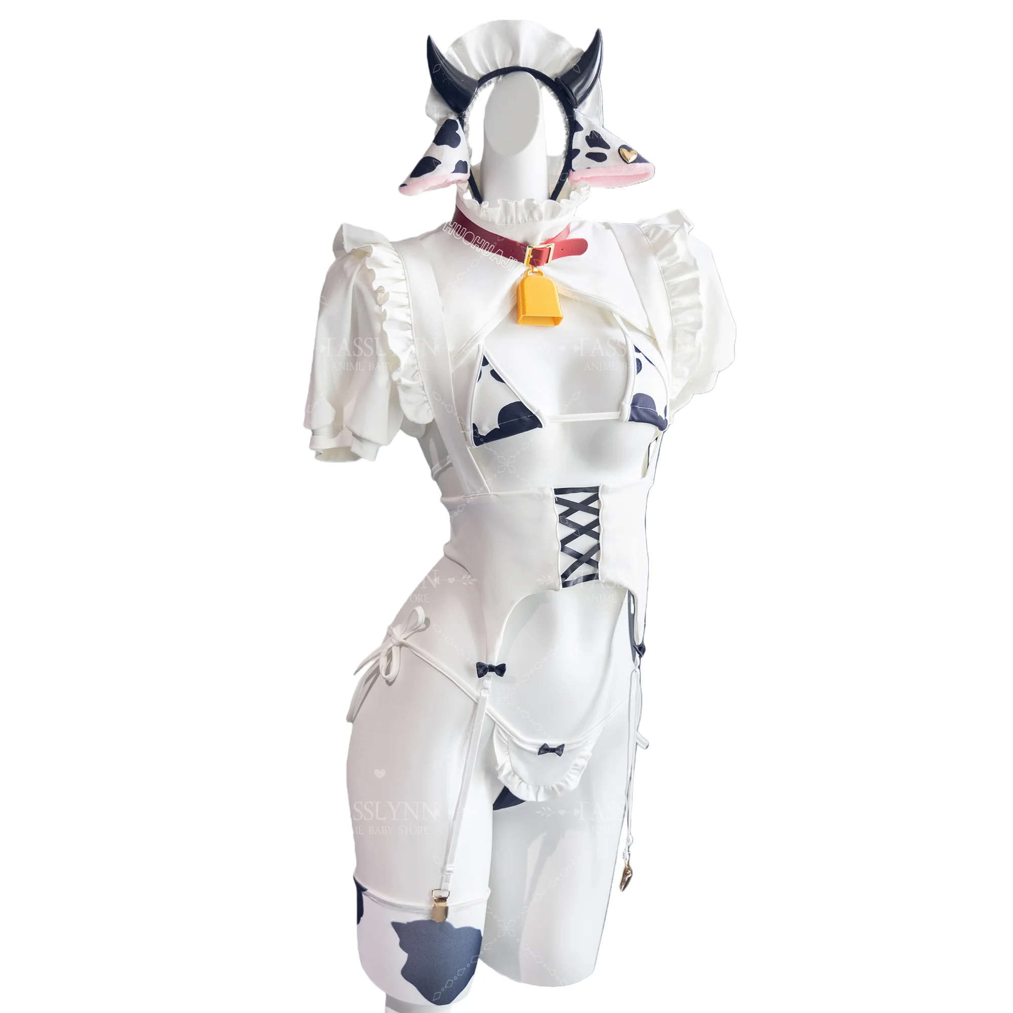 

Anime Azur Lane Cowpens Cosplay Milk Maid Swimsuit Women Summer Beach Cos Costume