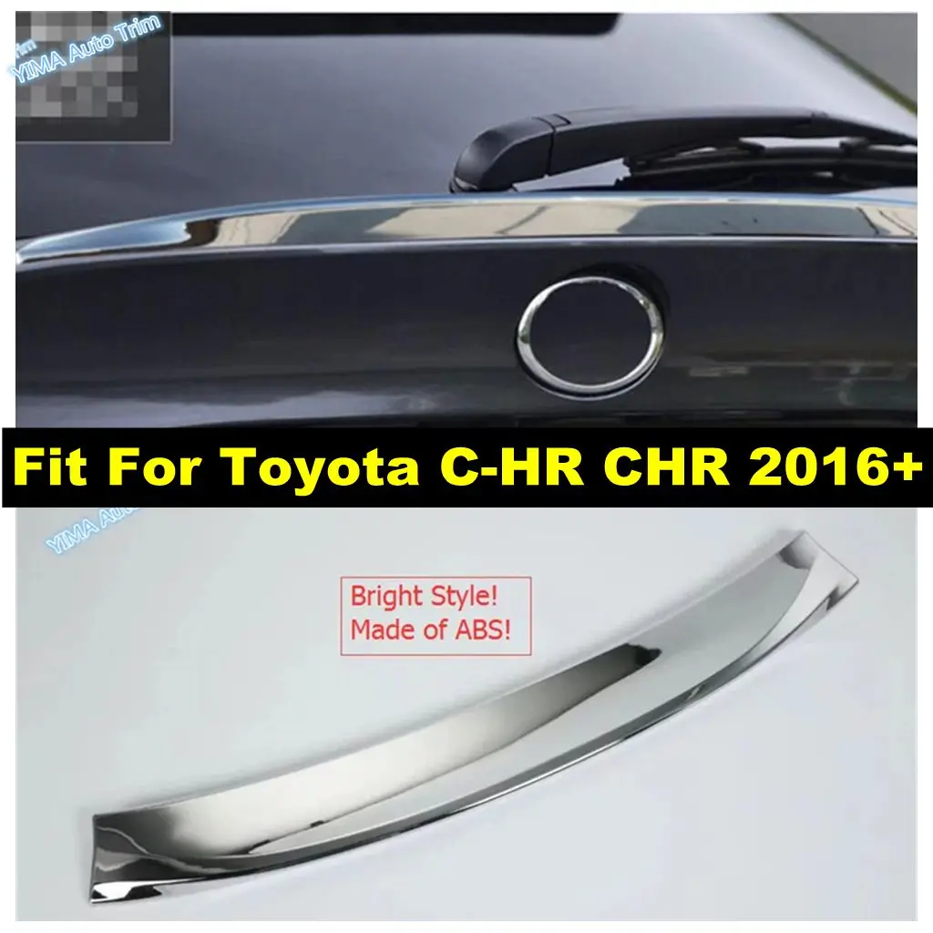 

Car Tailgate Rear Tail Bumper Empennage Protector Guard Decor Panel Cover Trim ABS Accessories For Toyota C-HR CHR 2016 - 2021