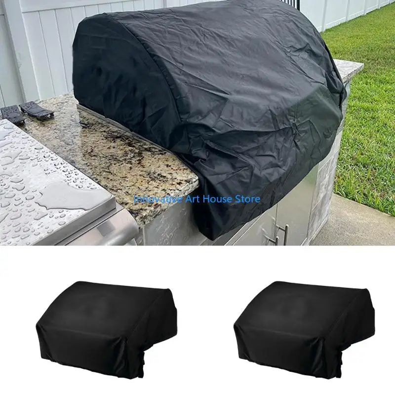 E1PC Black BBQ Storage Cover with Quick Wipe Care and Lower Opening