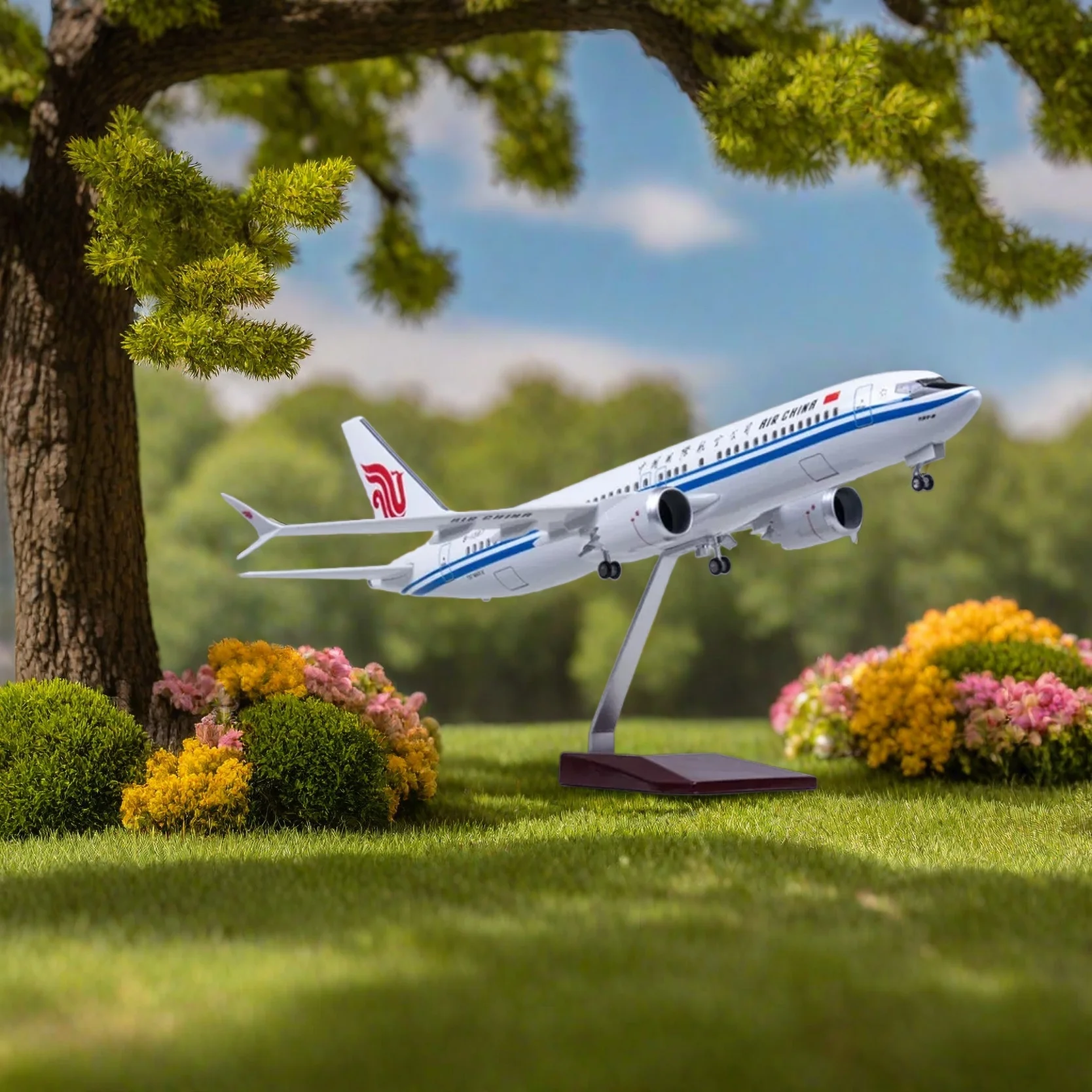

Масштаб 1/85 47 см Самолет 737MAX B737 MAX Самолет Air China Airline W Свет и колесо Литая под давлением пластиковая смола Модель самолета Игрушка