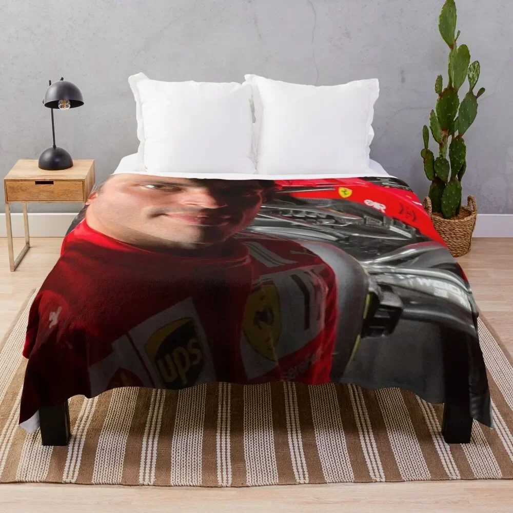 

Carlos Sainz Throw Blanket valentine gift ideas cosplay anime Luxury Designer Bed linens Blankets