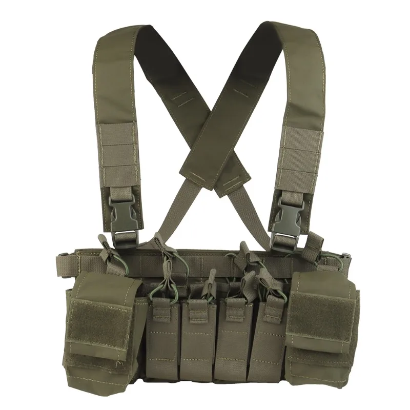 

Lightweight Portable D3CRX Vest with four 9mm Multi Function Bag And Miscellaneous Storage Bag Expandable Chest Hanging Vest