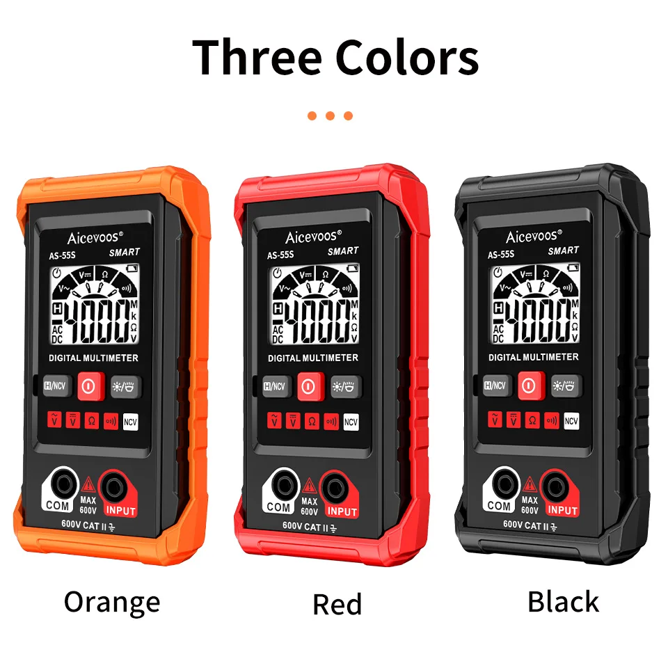 Aicevoos Multimeter Pintar Digital Otomatis, RMS Sejati, Rentang Otomatis, Penguji Tegangan AC DC, Multimetro Profesional Listrik, NCV