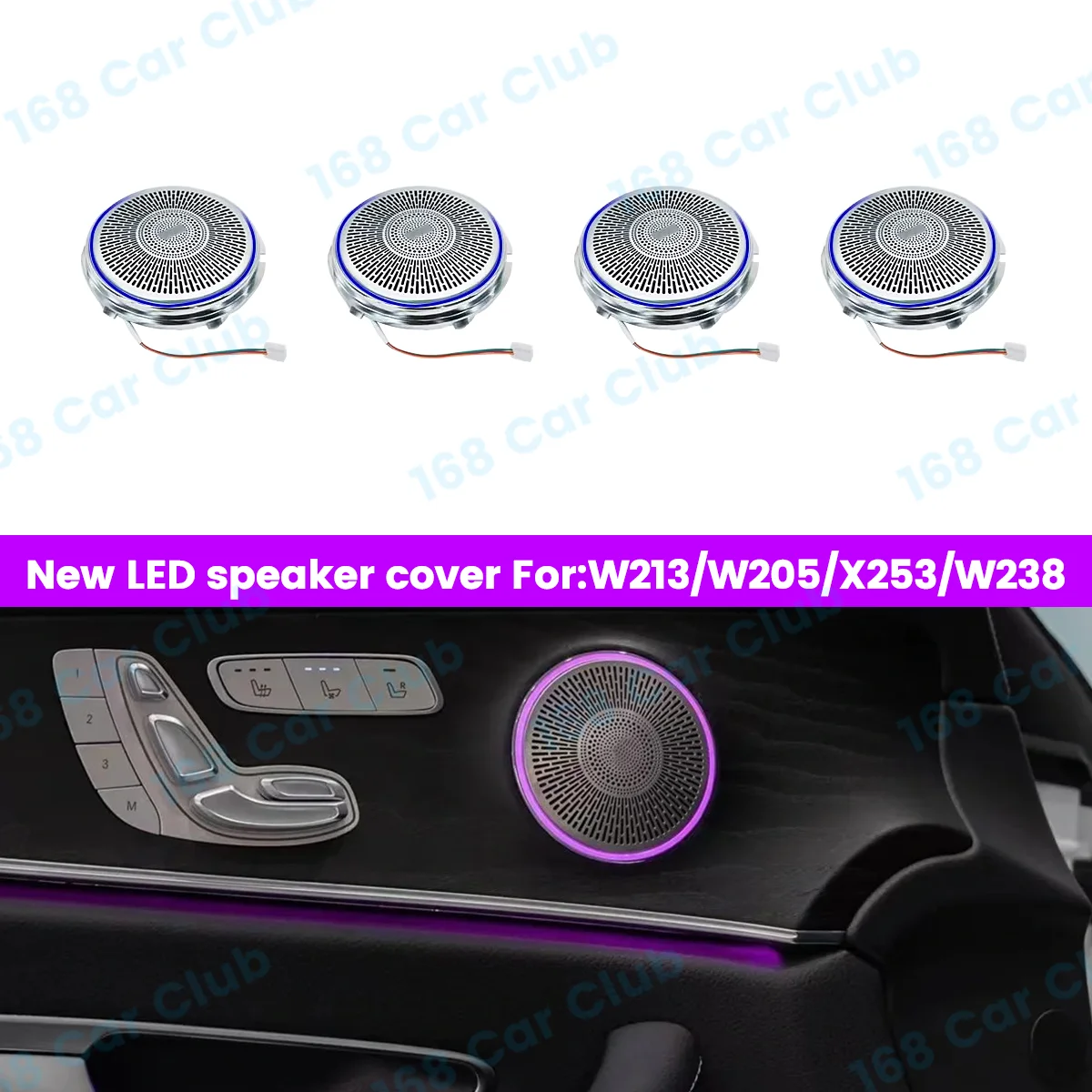 

LED Ambient Lights For Mercedes Benz W205 W213 X253 W238 C/E/GLC Class E Coupe Car Door Horn Decorative Shell New Speaker Cover