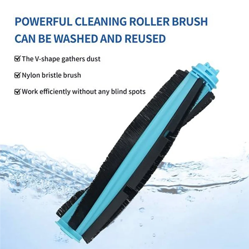 AT28-6PCS فرشاة رئيسية فرشاة جانبية فلتر Hepa وسادات ممسحة لـ Airrobo T9 / Eufy L35 + مرفقات المكنسة الكهربائية